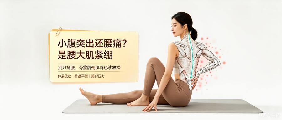 和之时：小腹突出还腰痛？是腰大肌紧绷了