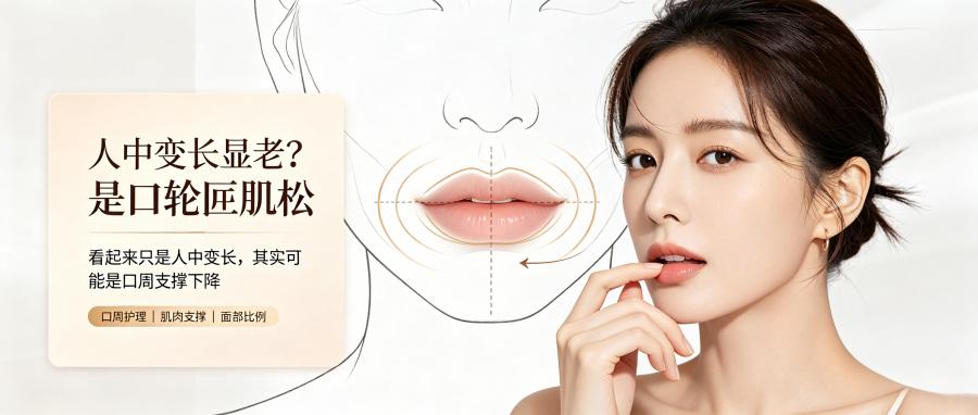 和之时:人中变长显老?是口轮匝肌松了