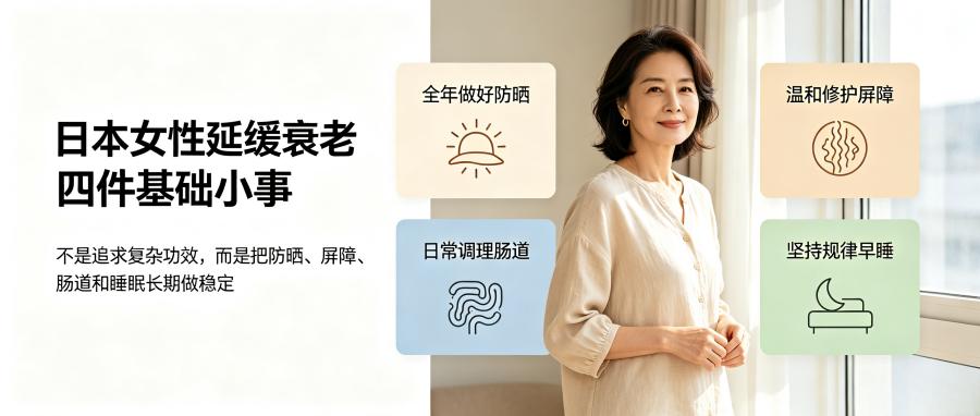 和之时:日本女性衰老速度慢,核心不在昂贵护肤品