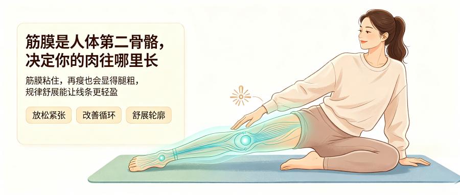 和之时:腿粗不是胖?是肉被筋膜粘住了